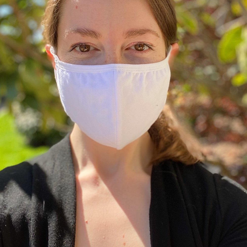 6 Face mask- 3 White & 3 Black100% cotton washable